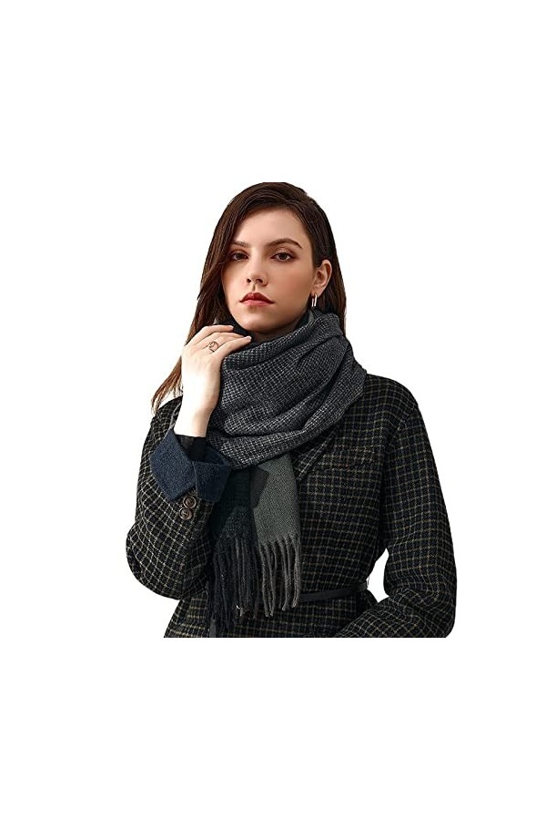 PATPOT Écharpe Châle Écharpe dhiver Femmes Cachemire Foulards Chauds Pashmina Foulard Mode féminine épaissir Soft Tassel Tas