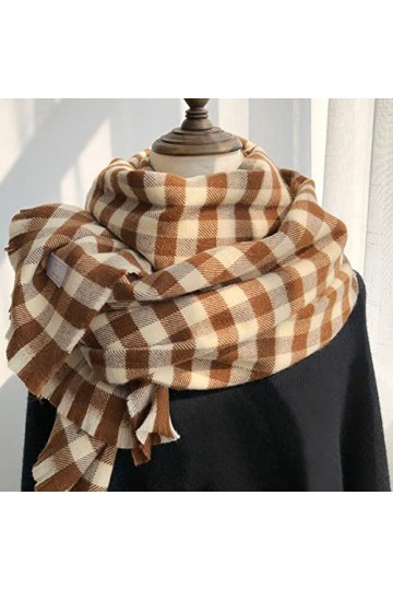Foulard Femme Soie Cheveux pour De Hiver en Echarpe Nouveau Bandana Écharpe Femmes Chaud Tricot Écharpe Longue Plaid Châle Mo
