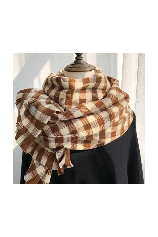 Foulard Femme Soie Cheveux pour De Hiver en Echarpe Nouveau Bandana Écharpe Femmes Chaud Tricot Écharpe Longue Plaid Châle Mo