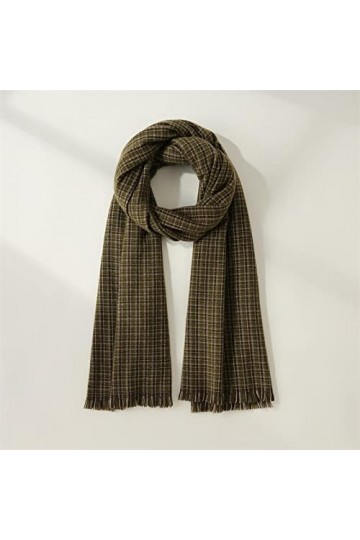 Foulard Femme Soie Cheveux pour De Hiver en Echarpe Nouveau Style Femmes Écharpe Plaid Chaud Écharpe Gland Châle Mode Décolle