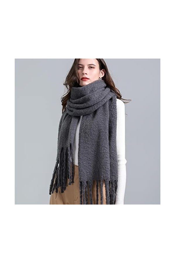 Foulard Femme Soie Cheveux pour De Hiver en Echarpe Écharpe Femmes Chaud Solide Couleur Femmes Écharpe Wrap Épais Doux Grand 