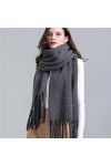 Foulard Femme Soie Cheveux pour De Hiver en Echarpe Écharpe Femmes Chaud Solide Couleur Femmes Écharpe Wrap Épais Doux Grand 