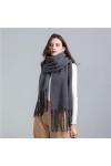 Foulard Femme Soie Cheveux pour De Hiver en Echarpe Écharpe Femmes Chaud Solide Couleur Femmes Écharpe Wrap Épais Doux Grand 