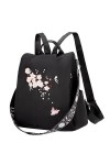 Eshow Sac à Dos Femme Antivol Nylon, Sacs à Main Portés Dos Filles, Petit Sac Bandoulière Fort Backpack Multifonctionnel Lois