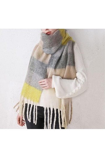 LuisFranklin Foulard Echarpe Femme Soie Cheveux Écharpe Femmes Chaud Multicolore Carré Écharpe Femmes Écharpe Wrap Épais Doux