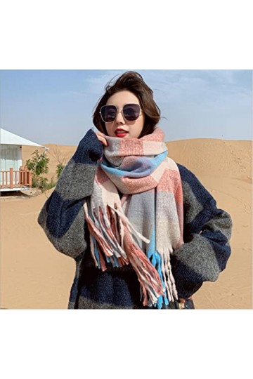 LuisFranklin Foulard Femme Echarpe Soie Cheveux Chaud Plaid Châle Écharpe Dames Couverture Épaisse Écharpe Dames Écharpe Écha