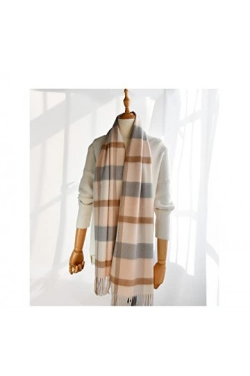 WYCSDD Écharpe en Cachemire Hommes Femmes Classique Léger Plaid Étroit Écharpes Courtes Doux Mode Casual Mince Chaud Cadeau d