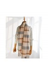 WYCSDD Écharpe en Cachemire Hommes Femmes Classique Léger Plaid Étroit Écharpes Courtes Doux Mode Casual Mince Chaud Cadeau d