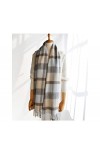 WYCSDD Écharpe en Cachemire Hommes Femmes Classique Léger Plaid Étroit Écharpes Courtes Doux Mode Casual Mince Chaud Cadeau d
