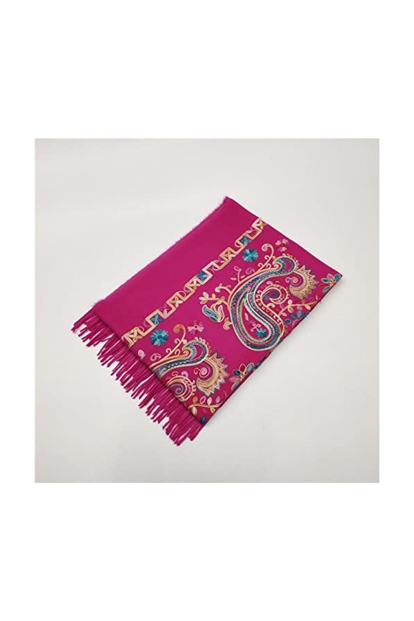 Secuos Nouveau Luxe Nouvelles Femmes Écharpe De Haute Qualité Broderie Fleur Hiver Écharpes en Cachemire Dame Châles Envelopp