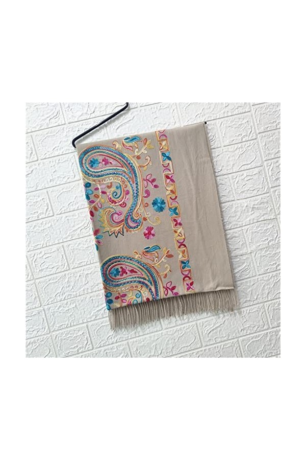 Secuos Nouveau Luxe Nouvelles Femmes Écharpe De Haute Qualité Broderie Fleur Hiver Écharpes en Cachemire Dame Châles Envelopp