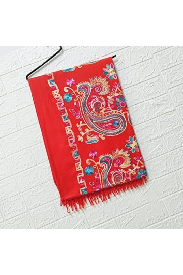 Secuos Luxe Nouvelles Femmes Écharpe De Haute Qualité Broderie Fleur Hiver Cachemire Foulards Dame Châles Enveloppes Femme Ma