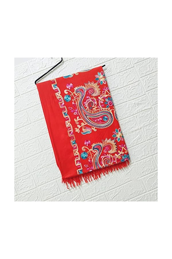 Secuos Luxe Nouvelles Femmes Écharpe De Haute Qualité Broderie Fleur Hiver Cachemire Foulards Dame Châles Enveloppes Femme Ma