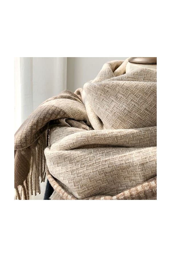 ROTAKUMA Écharpes Femmes Patchwork Hiver Tassel Tassel Gardez Une Chair Élégante Élégante Femme Extérieure Confortable Color