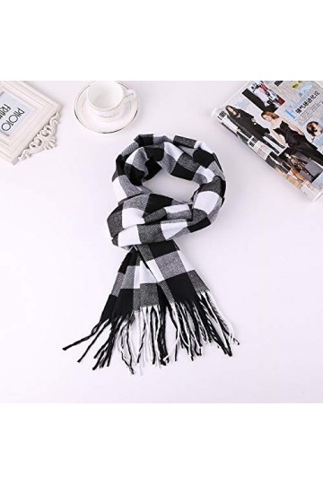 écharpe Écharpe dhiver, écharpe Chaude à Carreaux pour Femmes, écharpe en Cachemire pour Hommes, Longue écharpe, châle, Couv