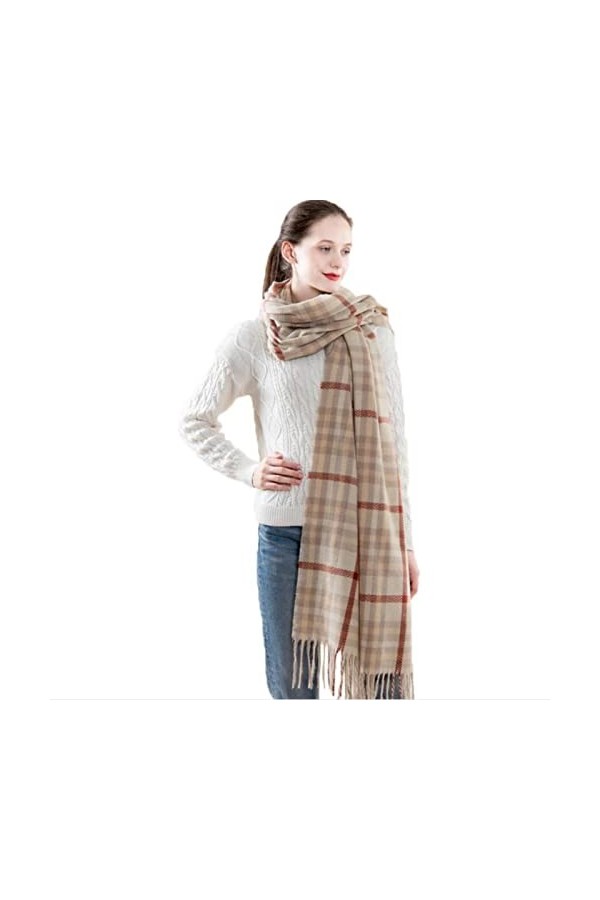 Foulard Femme Cheveux Echarpe Soie Écharpes pour Femmes Écharpes Imprimées Chaudes Écharpes pour Femmes Écharpes À Carreaux É