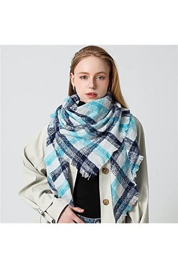 Foulard Femme Cheveux Echarpe Soie Vérifiez LÉcharpe Châle pour Plus De Chaleur.&nbsp;Convient pour Offrir À Votre Famille, Garde