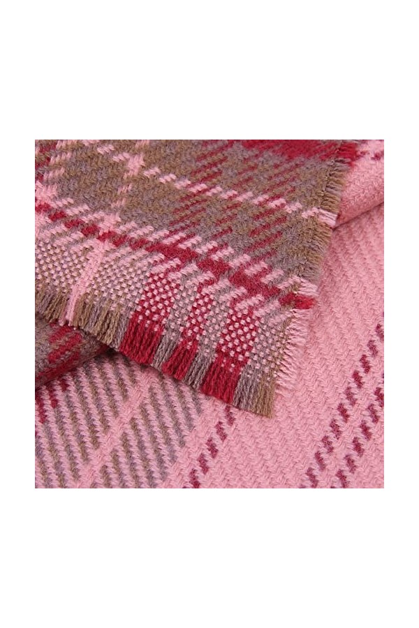 TYXL Foulard de Soie Femme, Écharpe Femmes Écharpes Femmes Hiver Chaud Écharpe Plaid Patchwork Longue Écharpe Femmes Châle 4 