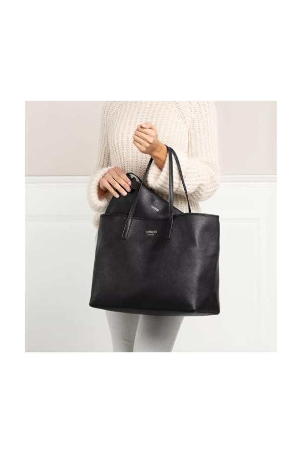 Guess Vikky Large Tote, Bag Women, Le Noir, Taille Unique
