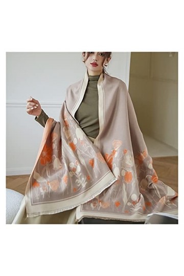 ZZLLFF Couverture épaisse élégante Longues Femmes Écharpes Châles et Wraps Hiver Cachemire Scarf Dames Pashmina Hijab Color 