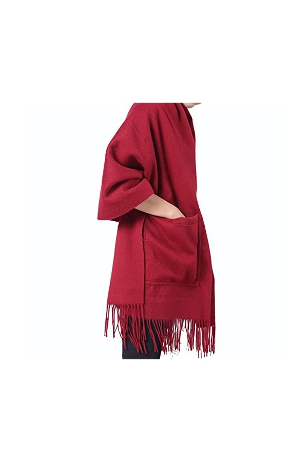 WUJNANG Écharpe De Poche en Cachemire pour Femmes pour Dames Douce Et Chaude Couleur Unie Mode Nouveauté Style Pashmina Cadea