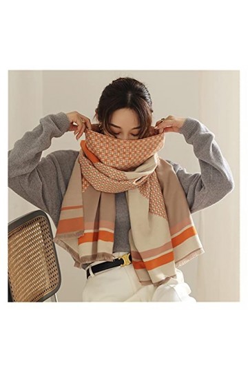 Srfghjs écharpe Écarrement épais Hiver Hiver écharpe écharpe Hijab Femme imprimé Couverture châle Wall Foulard Femme Pashmina
