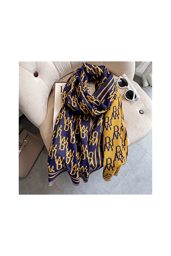 Srfghjs écharpe Écarrement épais Hiver Hiver écharpe écharpe Hijab Femme imprimé Couverture châle Wall Foulard Femme Pashmina