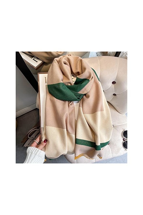 Srfghjs écharpe Écarrement épais Hiver Hiver écharpe écharpe Hijab Femme imprimé Couverture châle Wall Foulard Femme Pashmina