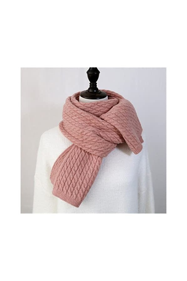 LiFBeauTiFul Écharpe torsadée Solide Femmes Automne Hiver Cachemire Chaud tricoté écharpes Longues Femmes châles Pashmina Co