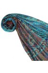 LORENZO CANA - Pashmina - Imprimé cachemire - Femme Turquoise Goldgelb Petrol Rost Taille unique