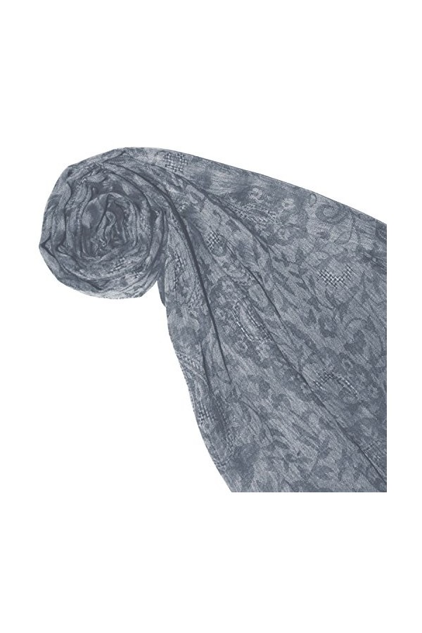 LORENZO CANA - Pashmina - Imprimé Cachemire - Femme gris