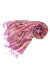 LORENZO CANA Pashmina pour la femme - écharpe de 100% soie avec les mesures de 70 x 190 cm - fait à la main – souple élégant 