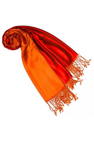 LORENZO CANA - Pashmina - Uni - Femme Rouge rouge-orange 70 x 190 cm