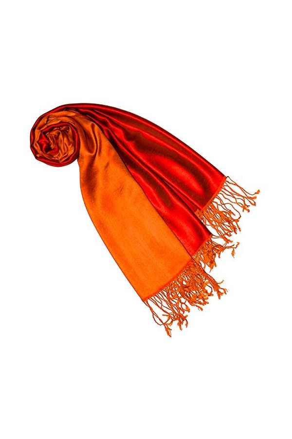 LORENZO CANA - Pashmina - Uni - Femme Rouge rouge-orange 70 x 190 cm