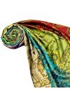 Lorenzo 78643 Cana Écharpe de luxe Pashmina pour femme en tissu jacquard 100 % soie Motif cachemire Multicolore