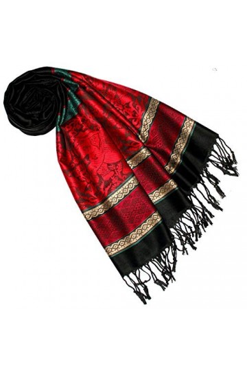 Lorenzo Cana - Echarpe - Imprimé animal - Femme - Noir - Taille unique