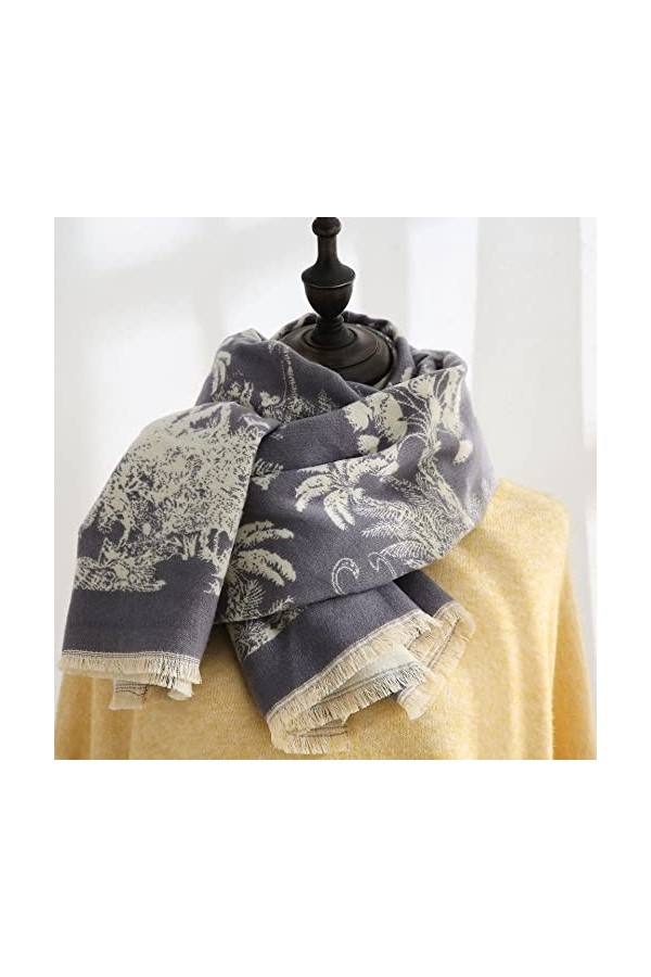 ROTAKUMA Impression dhiver Cachemire Écharpe Femmes Châles Wrap Hijab Couverture Épaisse Couverture Femme Pashmina A Volée 