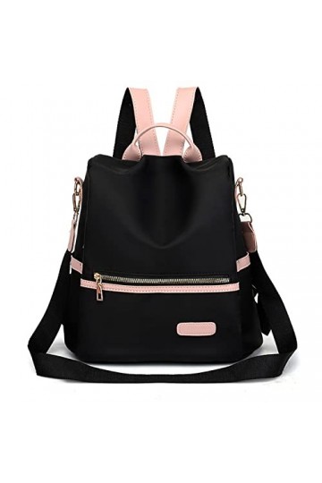 Sac a Dos Femme, Sac à Main Portés Dos Fille Mini Antivol Imperméable Sacs à Dos Voyage en Nylon, Sac d’école en Cuir PU Déco