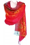 KMystic Écharpe pashmina colorée rouge 