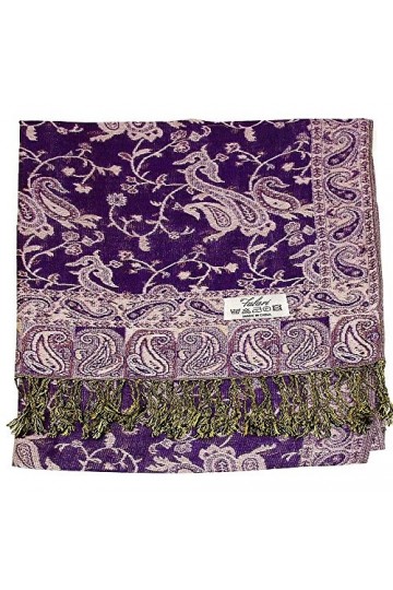 Falari Womens Woven Paisley Pashmina Shawl Wrap Scarf 80" x 27"
