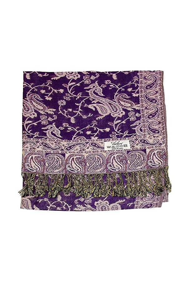 Falari Womens Woven Paisley Pashmina Shawl Wrap Scarf 80" x 27"