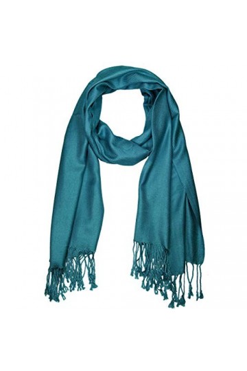 Falari Womens Soft Solid Color Pashmina Shawl Wrap Scarf 80" X 27"