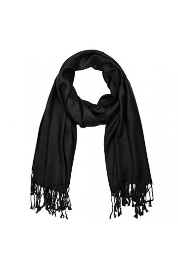 Falari Womens Soft Solid Color Pashmina Shawl Wrap Scarf 80" X 27"