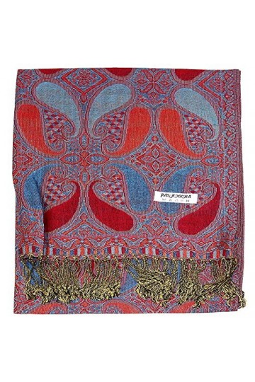 Falari Womens Woven Paisley Pashmina Shawl Wrap Scarf 80" x 27"