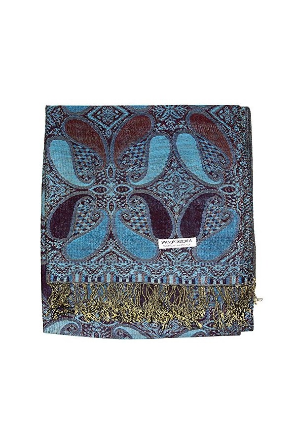 Falari Womens Woven Paisley Pashmina Shawl Wrap Scarf 80" x 27"