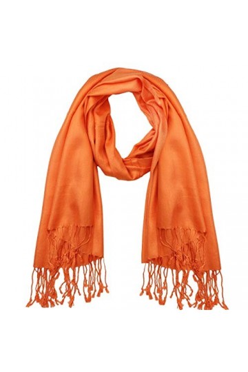 Falari Womens Soft Solid Color Pashmina Shawl Wrap Scarf 80" X 27"