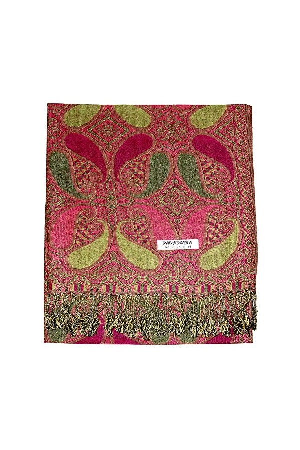 Falari Womens Woven Paisley Pashmina Shawl Wrap Scarf 80" x 27"