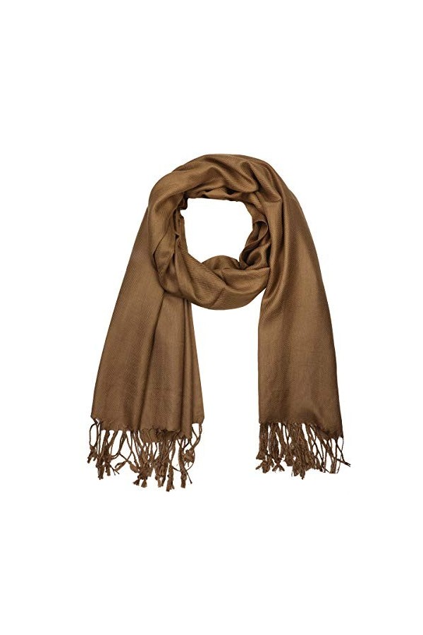 Falari Womens Soft Solid Color Pashmina Shawl Wrap Scarf 80" X 27"