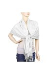Falari Womens Soft Solid Color Pashmina Shawl Wrap Scarf 80" X 27"