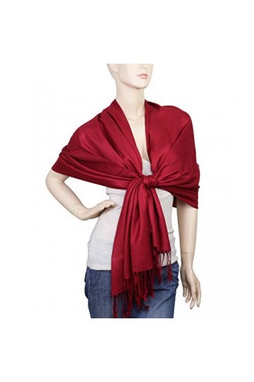 Falari Womens Soft Solid Color Pashmina Shawl Wrap Scarf 80" X 27"